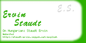 ervin staudt business card